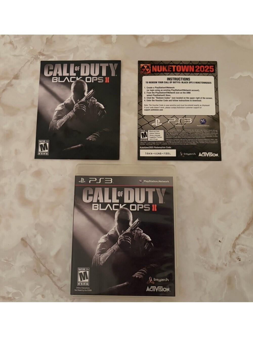 Call of Duty Black Ops 2 PlayStation 3 PS3 Authentic Box Case & Manual ONLY